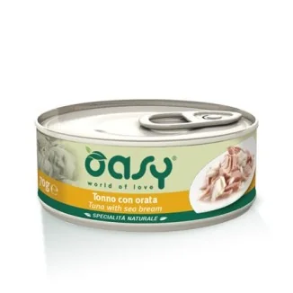 Oasy per gatti al tonno con orata