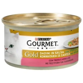 Purina Gourmet Gold dadini in salsa con trota e verdure
