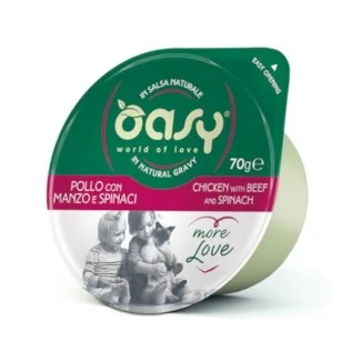 Oasy More Love Green Cup pollo con manzo e spinaci