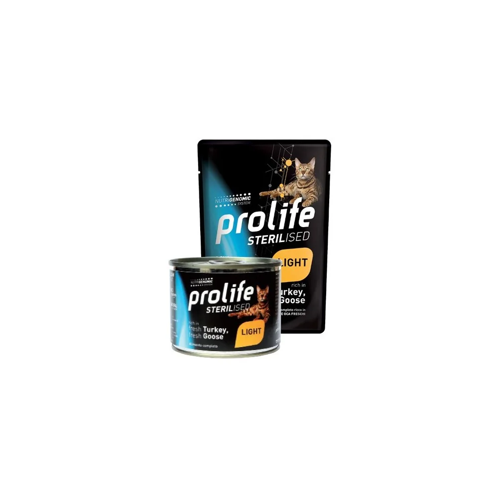 ProlifeProlife Sterilised Grain Free Adult Light Cat umido (tacchino e oca)