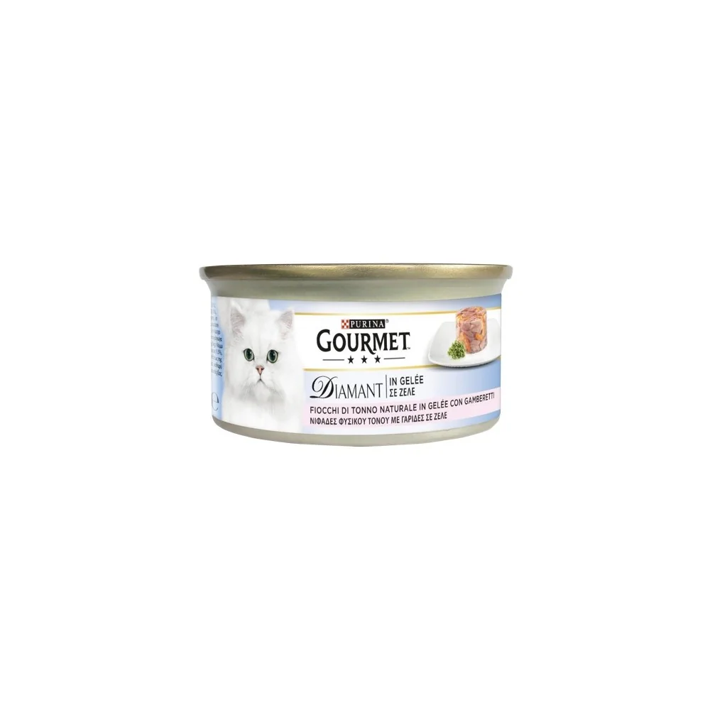 PurinaPurina Gourmet Diamant Gatto Fiocchi di Tonno Naturale con Gamberetti