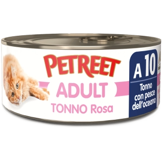 Petreet A10 Adult Tonno rosa (Tonno con Pesce dell'Oceano)