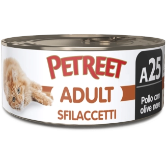 Petreet A25 Adult Sfilaccetti (Pollo con Olive Nere)